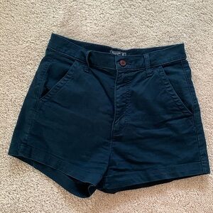 Abercrombie & Fitch navy blue cotton shorts